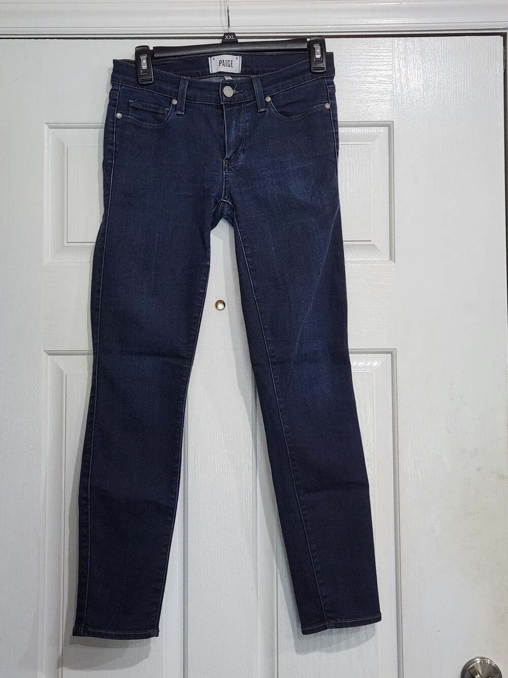 Paige Verdugo Ankle Skinny Jeans Size 27 Dark Blue Wash
